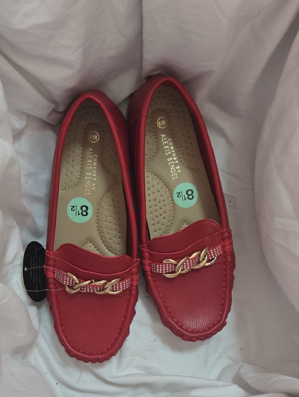 Alexis Bendel Red Women's Slip-On Loafers 8.5